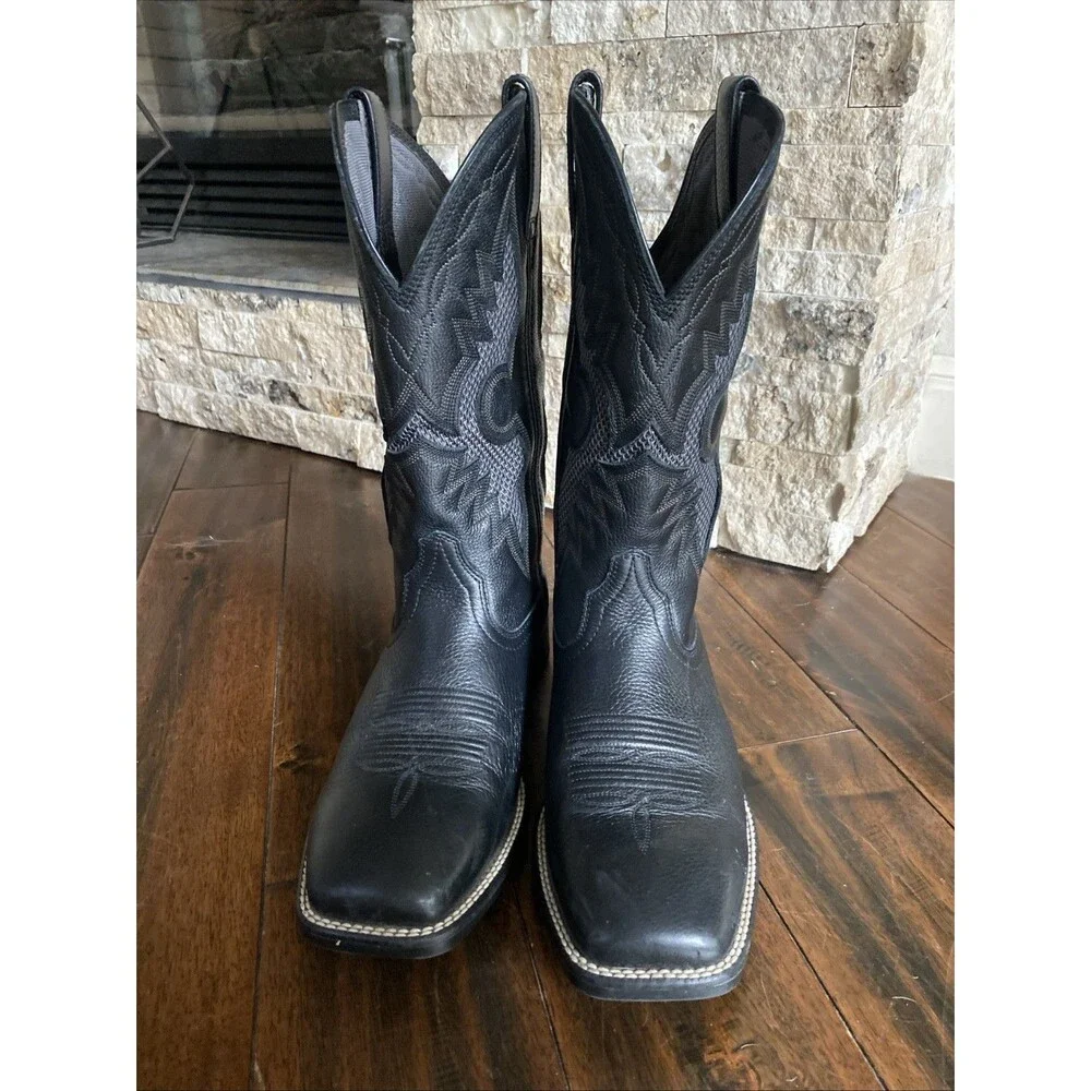 Ariat VentTech Cowboy Boots Black 9.5 EE Wide